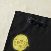 Halloween House, Schwarze Katzen, Fledermäuse, Kür Strandtuch (Beispiel)