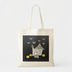 Halloween House, Schwarze Katzen, Fledermäuse, Kür Tragetasche
