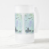 Halloween House | Spinnen + Fledermäuse! Mattglas Bierglas (VorderseiteRechts)