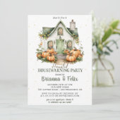 Halloween Housewarming-Party Einladung (Stehend Vorderseite)
