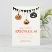 Halloween Housewarming Party Einladung (Stehend Vorderseite)