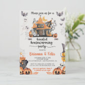Halloween Housewarming-Party Einladung (Stehend Vorderseite)