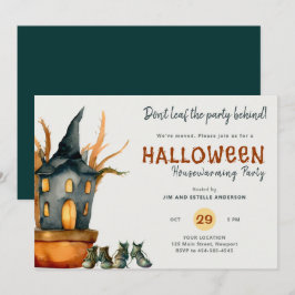 Halloween Housewärming Party gepolsterte Pflanze S Einladung