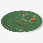 Halloween Housewarming Party Gremlin Shoes Green Pappteller (Schrägansicht)