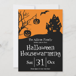 Halloween Housewarming Party und neue Adresse Ankündigung