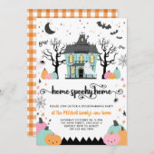 Halloween Housewarming Spooky Neues Zuhause-Party Einladung (Vorne/Hinten)