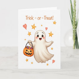 Halloween hübsches Mädchen Süßes oder Saures süßes Karte