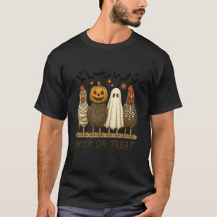 Halloween-Huhn-Skelett-Küken-oder-Grusel-Spaß T-Shirt