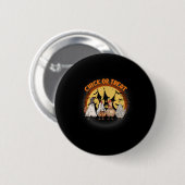Halloween-Hühnchen-Skelettküken oder Leckerei-Spoo Button (Vorne & Hinten)