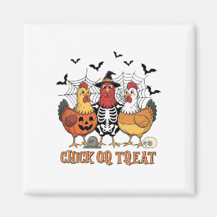 Halloween-Hühnchen-Skelettküken oder Leckerei-Spoo Magnet