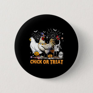 Halloween Hühnenkürbchen oder Leckerei Spooky Se Button