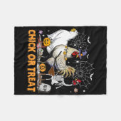 Halloween Hühnenkürbchen oder Leckerei Spooky Se Fleecedecke (Vorderseite (Horizontal))