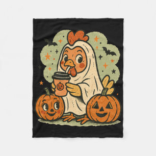 Halloween-Hühner-Geisterkostüm Retro-T-Shirt Hahn Fleecedecke