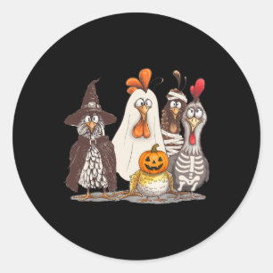 Halloween-Hühner-Kostüm Chick Or Treat Frauen Me Runder Aufkleber
