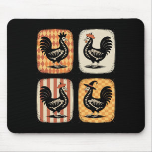 Halloween-Hühner-Skelett-Hühner-Farm-Tier-Spo Mousepad