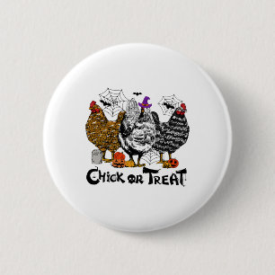 Halloween Hühnerkind oder Leckerei Spooky Jahresze Button
