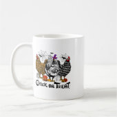 Halloween Hühnerkind oder Leckerei Spooky Jahresze Kaffeetasse (Links)