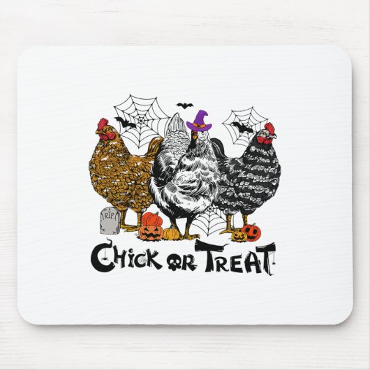 Halloween Hühnerkind oder Leckerei Spooky Jahresze Mousepad (Vorne)