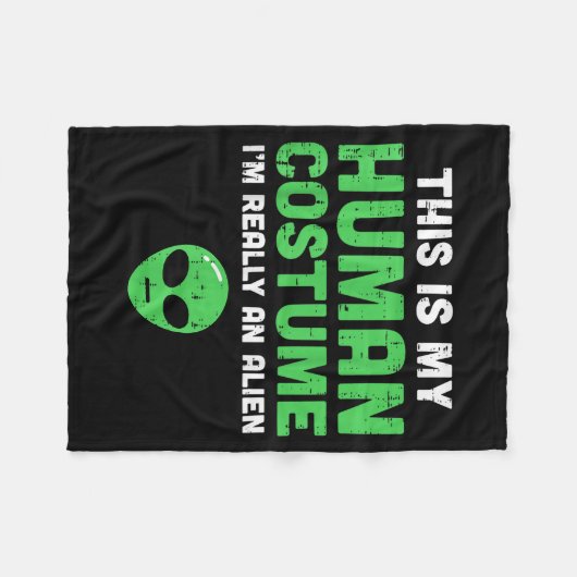 Halloween Human Costume Im Alien Funny Men Women K Fleecedecke (Vorderseite (Horizontal))