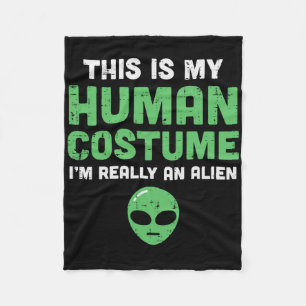Halloween Human Costume Im Alien Funny Men Women K Fleecedecke