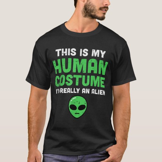 Halloween Human Costume Im Alien Funny Men Women K T-Shirt (Vorderseite)