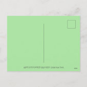 HALLOWEEN HUMMINGBIRD & KÜRBISLATERNE WHIMSY FEIERTAGSPOSTKARTE (Rückseite)