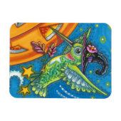 HALLOWEEN HUMMINGBIRD & KÜRBISLATERNE WHIMSY MAGNET (Horizontal)