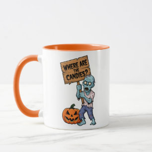 Halloween Humor Zombie Bonbons Tasse