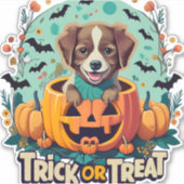 Halloween Hund 1 Aufkleber (Vorderseite)