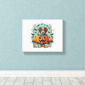Halloween Hund 1 Leinwanddruck (Insitu (Holzboden))