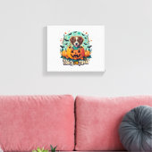 Halloween Hund 1 Leinwanddruck (Insitu (Wohnzimmer))