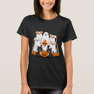 Halloween-Hund als Geist verkleidet Halloween-Hund T-Shirt