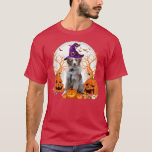Halloween Hund Australian Shepherd Hund Jack O Lan T-Shirt