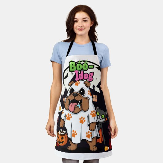 Halloween Hund "Boo Idog" Ghost Pet Liebhaber, Spo Schürze (Getragen)