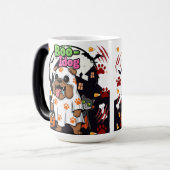 Halloween Hund "Boo Idog" Spooky Paw mit Katze Verwandlungstasse (Vorderseite Links)