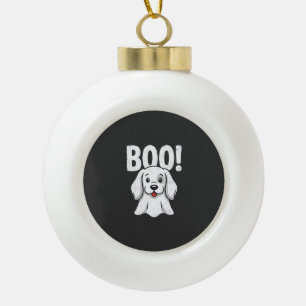 Halloween-Hund Boo Süßer Welpe Geist Design Keramik Kugel-Ornament