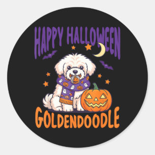 Halloween Hund Geist Hund Hund Mama Halloween Runder Aufkleber