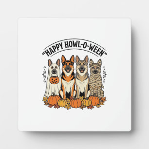 Halloween Hund Glückliches Howl-O-Ween Vintage Deu Fotoplatte