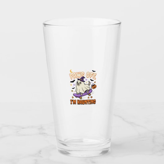 Halloween-Hund Grusel-Skate-Fahrt Glas (Vorderseite)