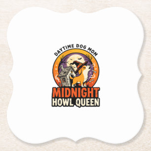 Halloween-Hund-Heul-Königin Untersetzer