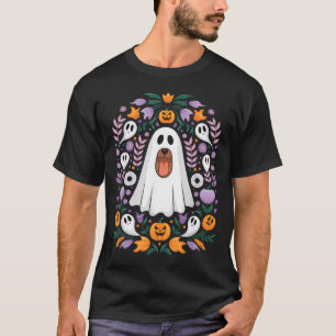 Halloween-Hund im Geisterkostüm Süß Lustig T-Shirt