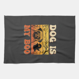 Halloween-Hund ist mein Boo-Pug-Geisterdesign Geschirrtuch