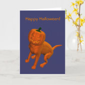 Halloween Hund Karte (Gelbe Blume)