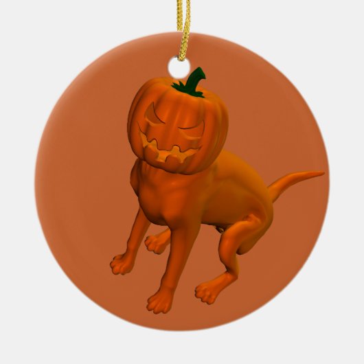 Halloween Hund Keramikornament (Vorne)