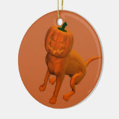 Halloween Hund Keramikornament (Links)