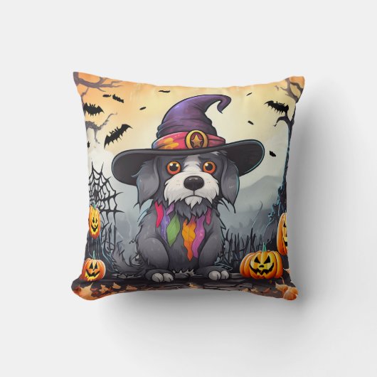 Halloween Hund Kissen (Vorderseite)
