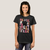 Halloween Hund Mama Hund Vater Trick oder behandel T-Shirt (Vorne ganz)