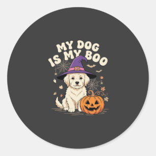 Halloween-Hund Mein Hund ist mein Schatz Runder Aufkleber