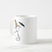 Halloween Hund mit Fledermäusen Kaffeetasse (Vorderseite Links)