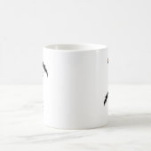 Halloween Hund mit Fledermäusen Kaffeetasse (Mittel)